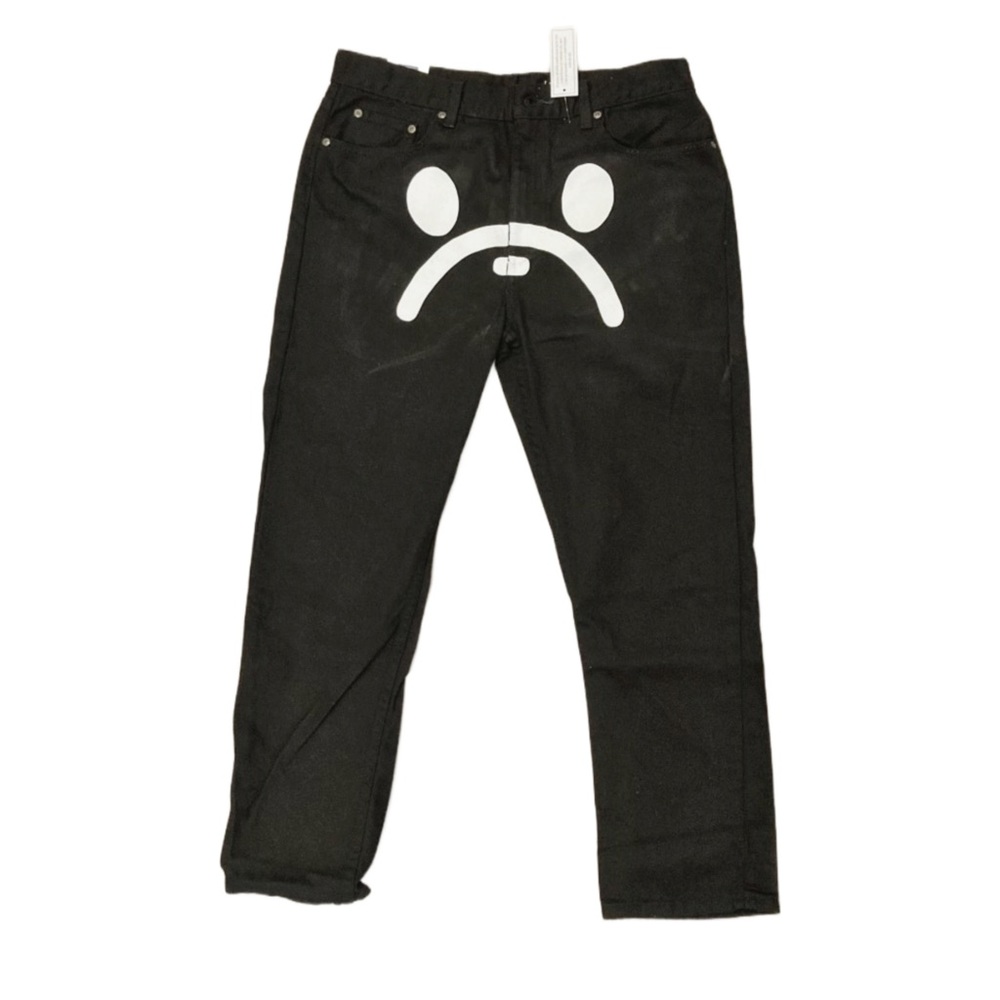 Mens custom Sadface jeans